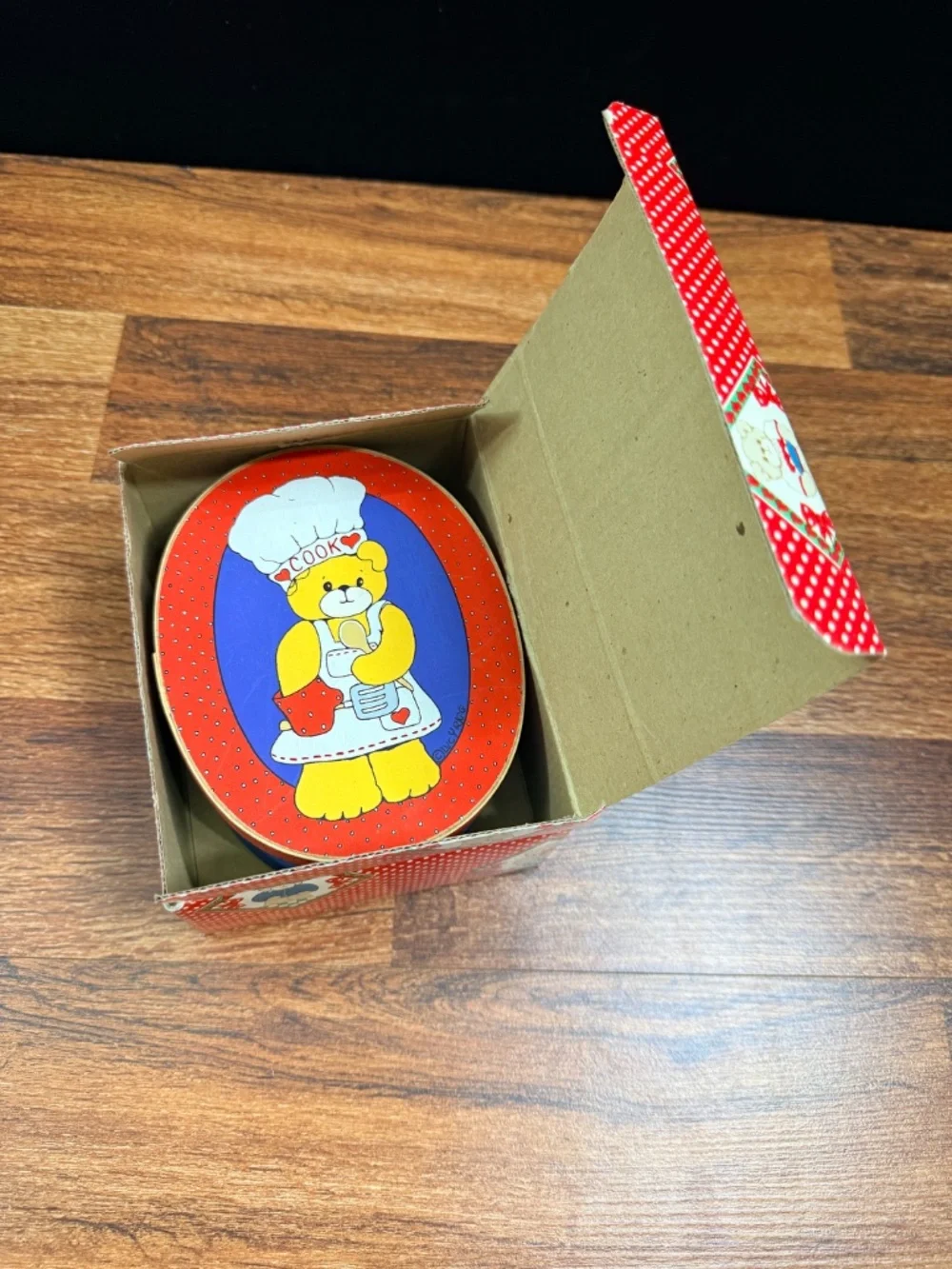 1984 ENESCO Lucy and Me Teddy Bear Cookie Cutter and Box